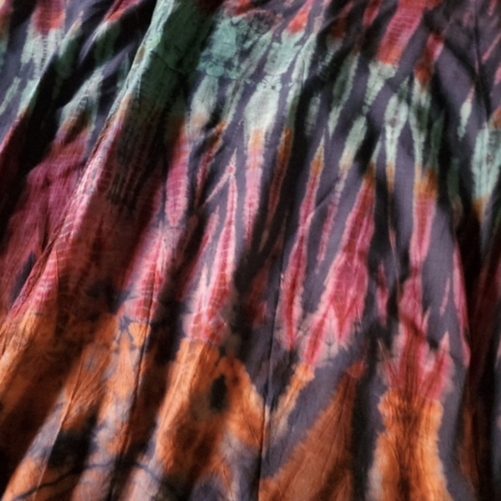 Gypsy Rose Tie Dye Wrap Maxi Flowy Boho Gypsy Festival Summer Skirt - Picture 5 of 12